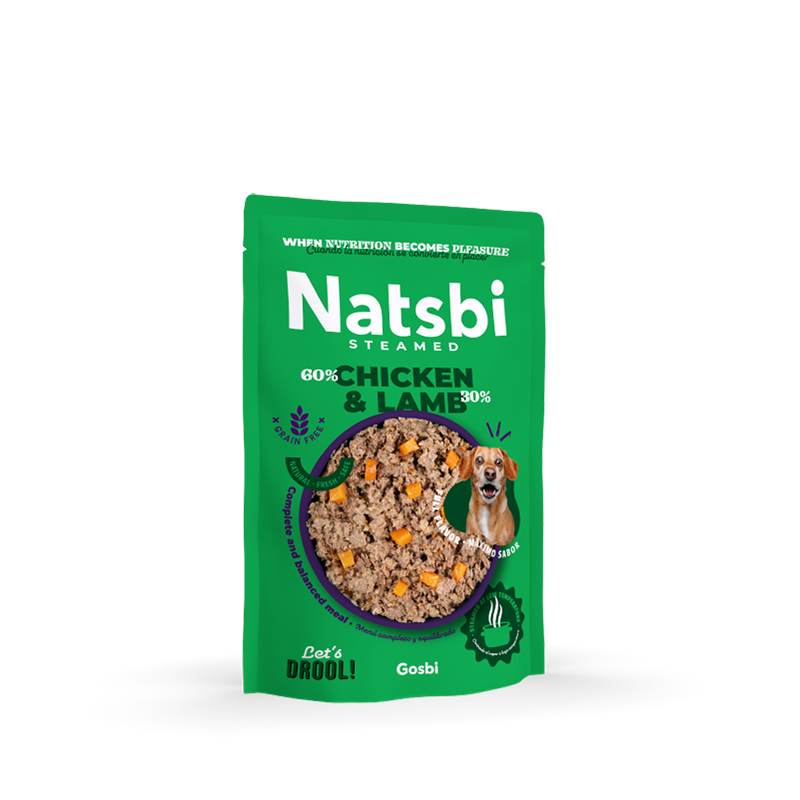 Imagen de Natsbi Steamed Dog Chicken & Lamb 200 g