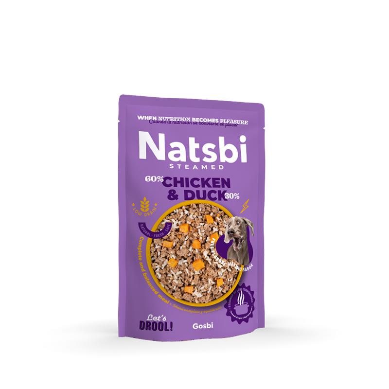 Imagen de Natsbi Steamed Dog Chicken & Duck 500 g