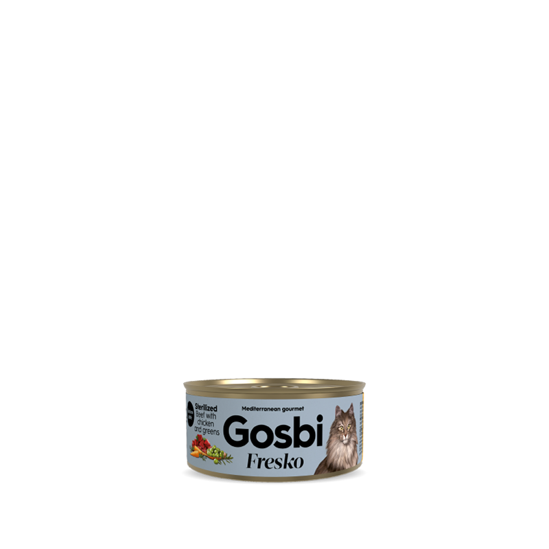Fresko Cat Sterilized Beef with Chicken and Greens